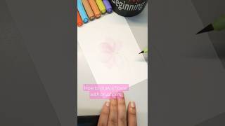 How to draw a flower with brushpenbrushpenbrushpenart calligraphyart flowerartflowerpainting [upl. by Junji754]