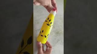 Bottle Paint  bottle painting  easy bottle art bottleart shorts youtubeshorts viralshorts [upl. by Shafer]