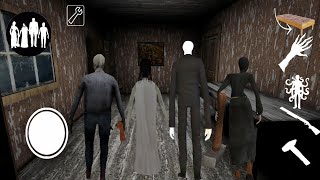 Playing as Grandpa Evil nun Slendrina Slenderman in Grannys Old House  Granny Mod Menu [upl. by Anilejna456]