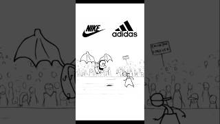 Nike vs Adidas🔥funny nike adidas memes shorts viralvideo [upl. by Blithe116]