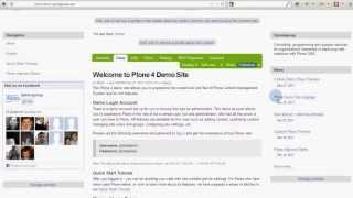 Plone 4 Demo  How to manage portlets [upl. by Artimas]