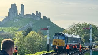 Swanage diesel train gala movements amp mayhem including class 50 50026 derailment amp sunshine at last [upl. by Moir]