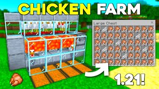 EASIEST Chicken Farm Tutorial in Minecraft Bedrock 121 [upl. by Aanas]