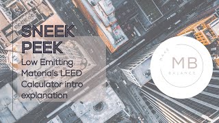 Low Emitting Materials LEED Calculator [upl. by Nawat173]