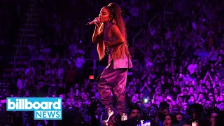 Ariana Grande Chidish Gambino AND J Balvin at Lollapalooza Were In  Billboard News [upl. by Alyda]