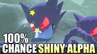 Get 100 Guaranteed FIRST TRY Shiny Alpha Pokemon in Legends Arceus [upl. by Joshua]