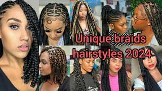 Unique and stylish braids hairstyles  Braids Hairstyles for elegant ladies  Natural cornrows [upl. by Carley903]