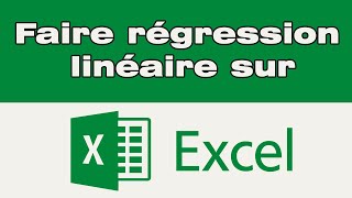 Comment faire une régression linéaire sur Excel 📈 [upl. by Carn907]