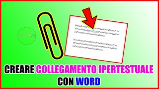 Come CREARE UN COLLEGAMENTO IPERTESTUALE su WORD ✍️ [upl. by Annavoeg]