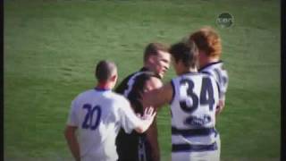 Nathan Buckley wipes his blood on Cameron Lings jumper [upl. by Iran]