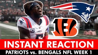 INSTANT REACTION Patriots vs Bengals NFL Week 1 Game Ft Jacoby Brissett [upl. by Carrel]