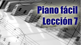 Piano  Teclado Lección 7 Libre de explicaciones [upl. by Hgielime]