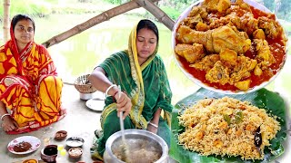 চিংড়ি মাছের পোলাও আর হায়দ্রাবাদি স্টাইলে chiken curry রেসিপিbengali pulao recipemisti polao [upl. by Oner]