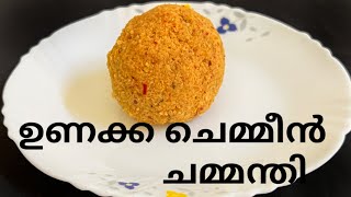 Dried prowns chammanthi unakkachemmeen ulli chammandhi  easy chammandhi recipe  kerala style [upl. by Hpseoj]