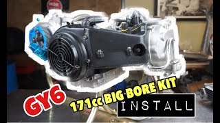 How to install a big bore kit GY6 171cc  172cc 61mm EVERYTHING YOU NEED TO KNOW [upl. by Yawnoc]