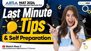 MAT 2024 Exam Preparation Strategy  LastMinute Preparation Tips mat2024 [upl. by Kissel]