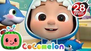 Baby Shark V2 Hide and Seek Version  CoComelon  Kids Cartoons amp Nursery Rhymes  Moonbug Kids [upl. by Ripp]