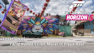 Forza Horizon 5  Location Farid Ruedas Lion Mural in Playa Azul [upl. by Blen]