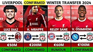 ⛔ LIVERPOOL ALL CONFIRMED ✅ AND RELEASE ❌ TRANSFER 2024 MPAPPE LUIZ DIAZ RELOY SANE OSIMHEN [upl. by Anayra969]