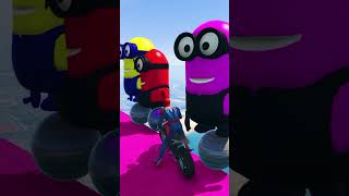 GTA 5 SPIDERMAN MINION MOTORCYCLE AND RAGDOLL 12 gta spiderman [upl. by Sky]