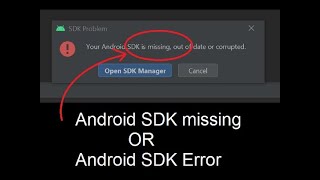 Android SDK missing or SDK error in Android Studio [upl. by Naga]