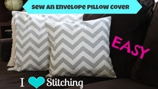 Sew an Envelope Pillow Cover Beginner [upl. by Richelle]