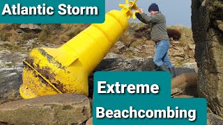 Extreme beachcombing Atlantic Storm Ashley West of Ireland [upl. by Haeel]