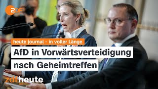 heute journal 160124 AfD nach Geheimtreffen Lage Rotes Meer Weltwirtschaftsforum Davos english [upl. by Concha]