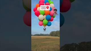 How many balloons can fly you balloon funny hotairballoon mrbeast [upl. by Pasquale]