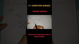 11STD COMPUTER SCIENCE💻chp2 Number systems [upl. by Haelem]