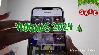 vlogmas day 2 𐂂 reselling my newest closet pieces [upl. by Lenod410]