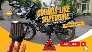 TVS SPORT MODIFIED CRAZY SOUND AIR FILTER MODIFICATION RUDRA VLOGS 🔥 [upl. by Inigo152]