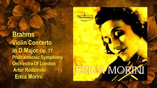 BRAHMS  Violin Concertoin Op 77  Erica Morini London Philharmonic Artur Rodzinski [upl. by Oirom]