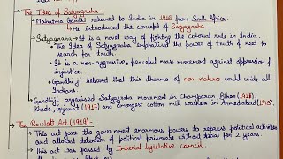 Class10History Ch2 Nationalism in India Part 2Handwritten Notes ConceptImprover [upl. by Ailee]