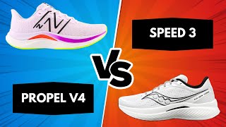 Saucony Endorphin Speed 3 vs New Balance Fuelcell Propel V4 [upl. by Nnylirret]