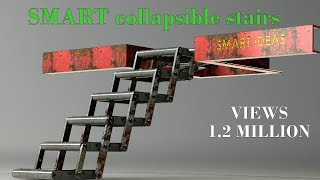 Staircase  Foldable staircasecollapsiblestairsladderstairstairsstaircasedesignsteps [upl. by Buskirk]