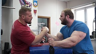 SMAEV vs SARYCHEV  Armwrestling eng subs [upl. by Anawed]