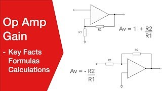 Op Amp Gain  Details Calculations Formulas [upl. by Fauman]