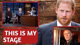 ITS MY STAGE Ferrell and Harper Steele Roast Harry on Seth Meyers Night Show as He Demands Money [upl. by Ursulina]