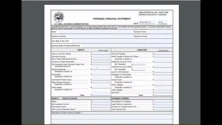 Personal Financial Statement  How to Fill Out SBA Form 413  Bonus Accounting [upl. by Freddy39]