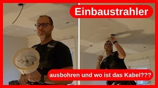 LED Einbaustrahler Spots mit Bosch Berg Bohrkrone Kreisschneider bohren  Trockenbau Dachausbau DIY [upl. by Lordan937]