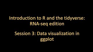 Data visualization in ggplot RNAseq edition [upl. by Eiblehs]