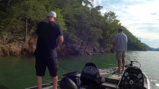 Watauga Lake Topwater Bass Fishing [upl. by Aurore]