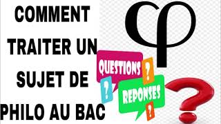 COMMENT TRAITER UN SUJET DE PHILO AU BAC amener sujet poser problématique plan développement [upl. by Anyah494]