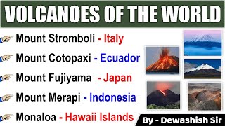 World Volcanoes  Geography  Important Volcano Gk  By Dewashish Sir [upl. by Rachel]