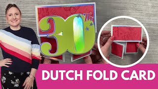 DUTCH FOLD CARD with Small Numbers  Sam Calcott uses Creative Card Products New Collection [upl. by Tekcirc34]