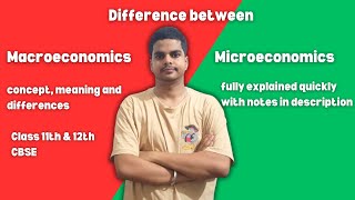 Microeconomics vs Macroeconomics  Key Differences Explained I Class 11 amp 12 CBSE amp State boards [upl. by Farica]