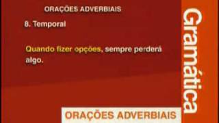 9 Período composto Orações Subordinadas Adverbiais e Orações reduzidas [upl. by Anayit]