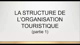 BTS Tourisme EPT  Management  3 4 1 La structure des organisations partie 1 [upl. by Siddra264]