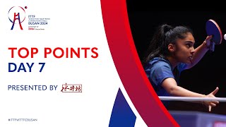 Top Points of Day 7 presented by Shuijingfang  ITTFWorlds2024 [upl. by Trinidad]